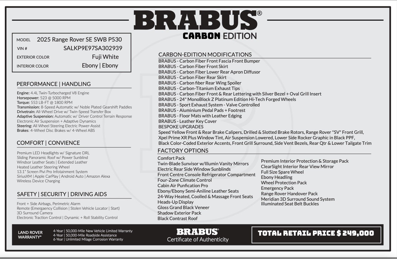 2025 Range Rover Brabus Carbon Edition